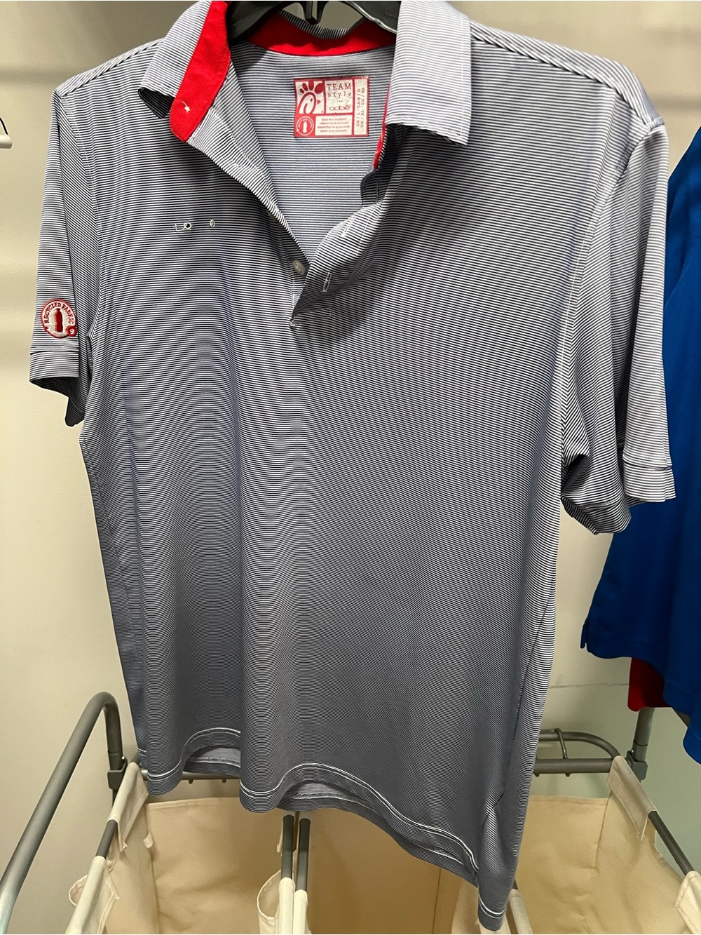 Chick-Fil-A Blue Striped Polo